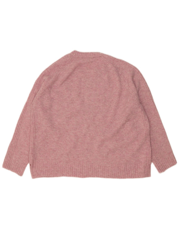 Marks & Spencer Dame sweater med rund hals DK 18 XL Pink Flecked