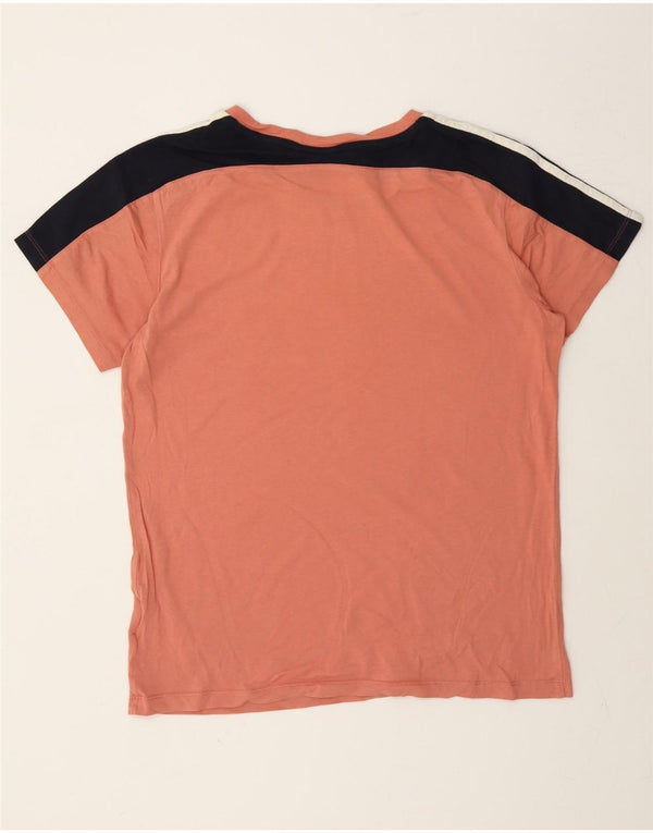Adidas Womens Oversized Graphic T-Shirt Top UK 8 Small Pink Colourblock