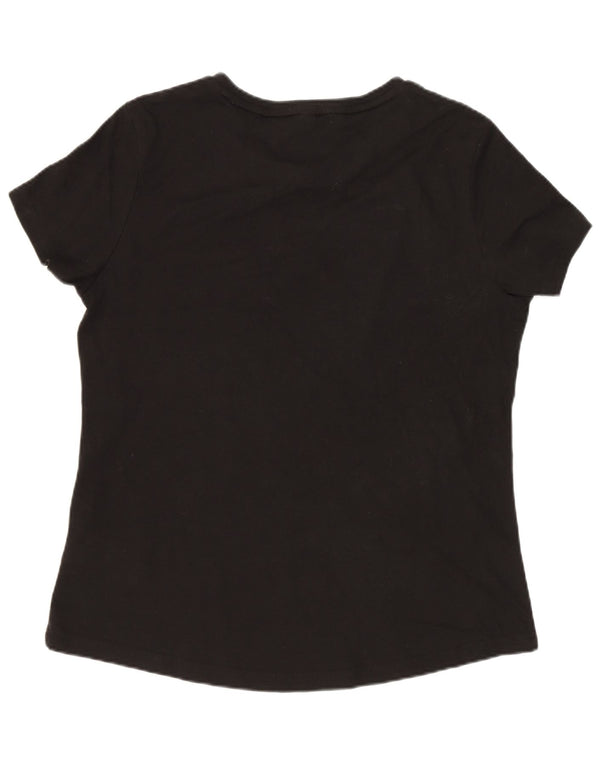 Puma Damen T-Shirt Top UK 18 XL Schwarz Baumwolle