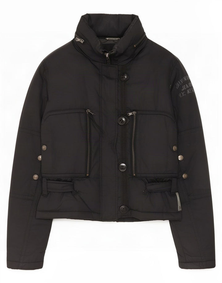 Calvin Klein Jeans Womens Padded Jacket UK 14 Medium Black