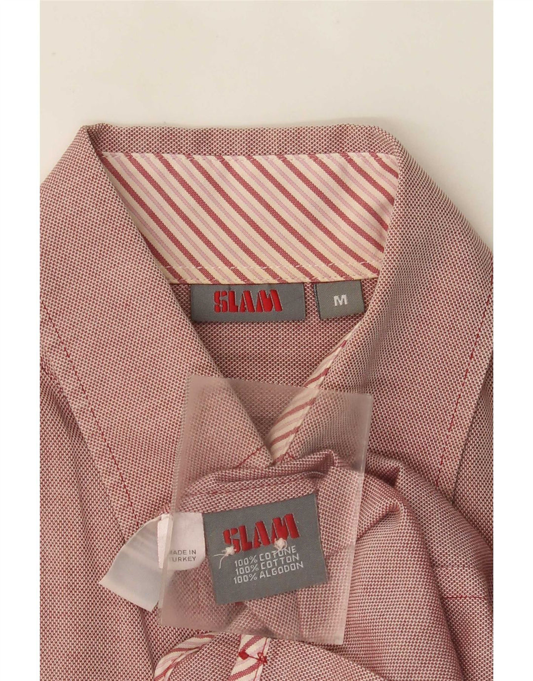 Slam Womens Shirt UK 12 Medium Red Cotton
