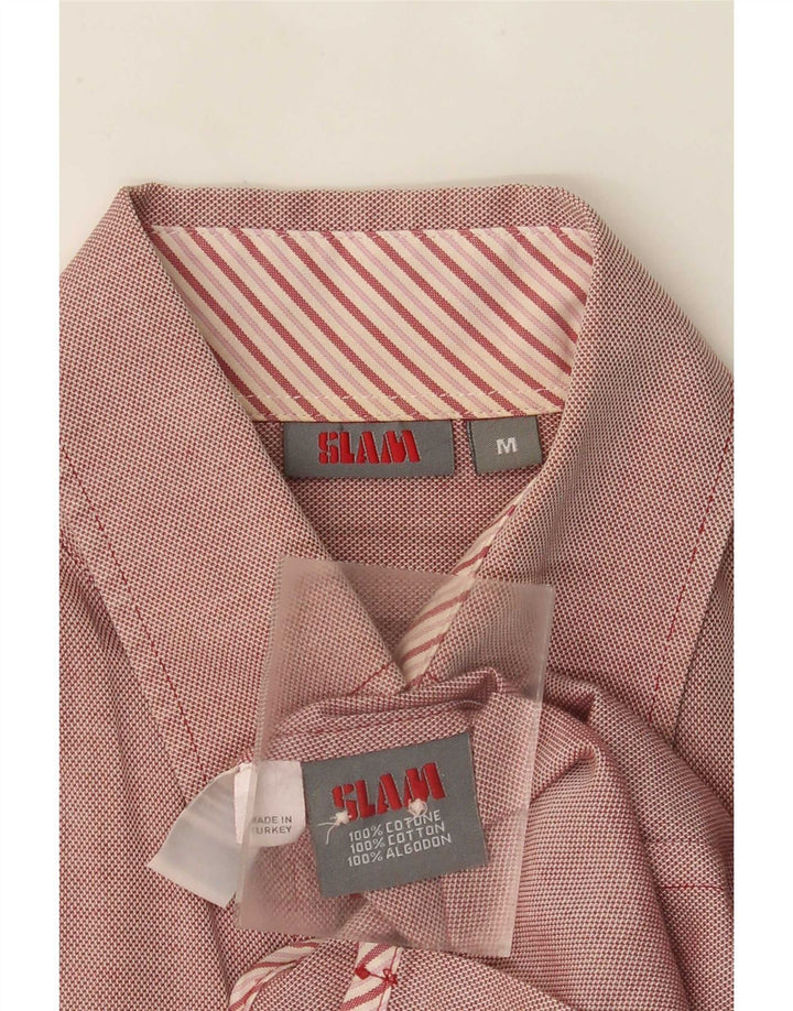Slam Womens Shirt UK 12 Medium Red Cotton
