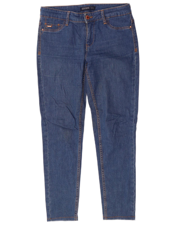 Zara Jeans Skinny Feminino UE 38 Pequeno W28 L27 Azul