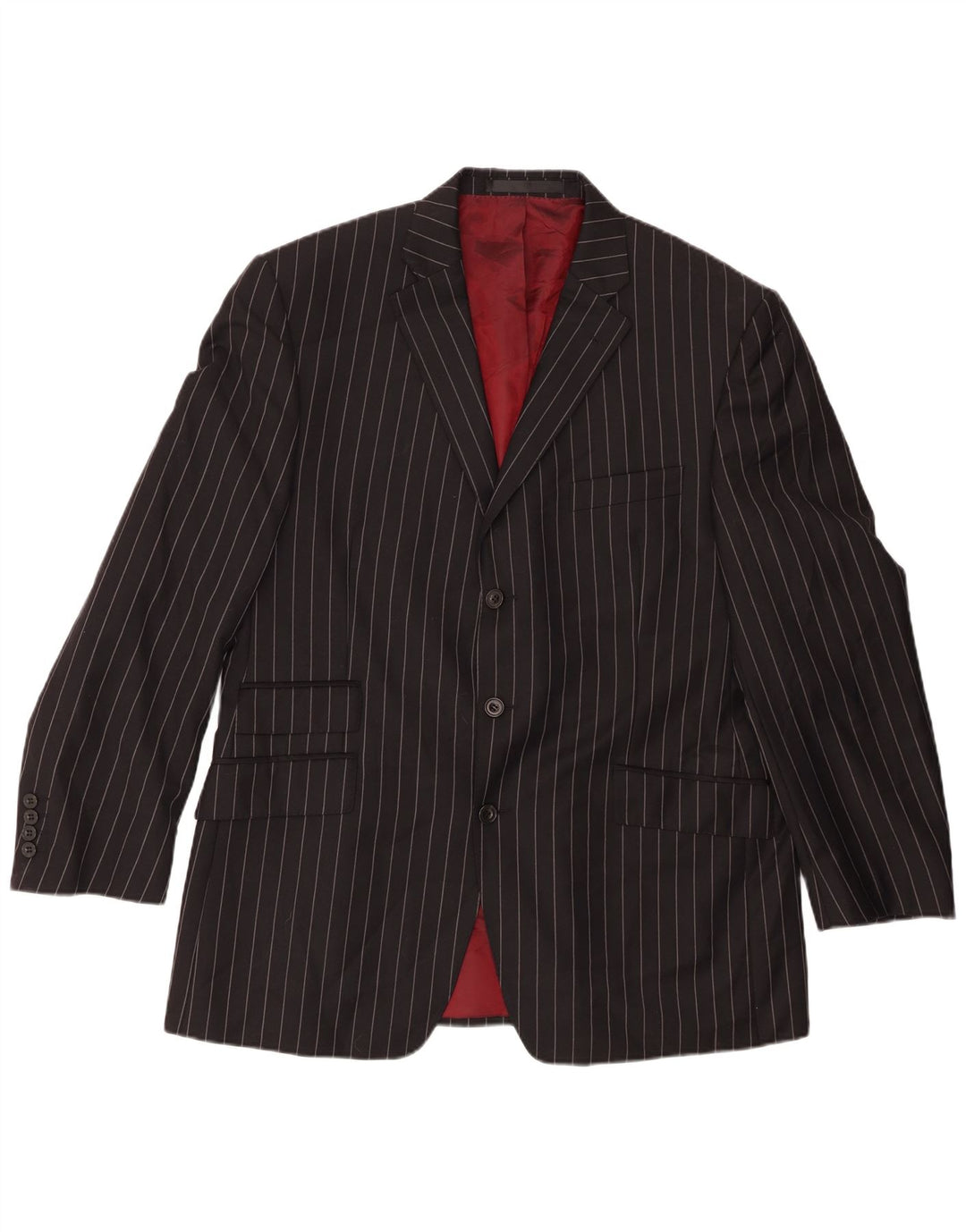 Marks & Spencer Veste blazer à 3 boutons pour homme UK 42 Grandes rayures noires