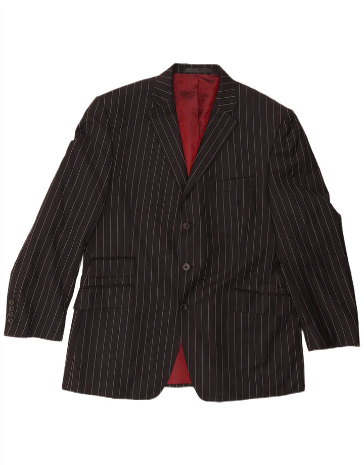 Marks & Spencer Veste blazer à 3 boutons pour homme UK 42 Grandes rayures noires