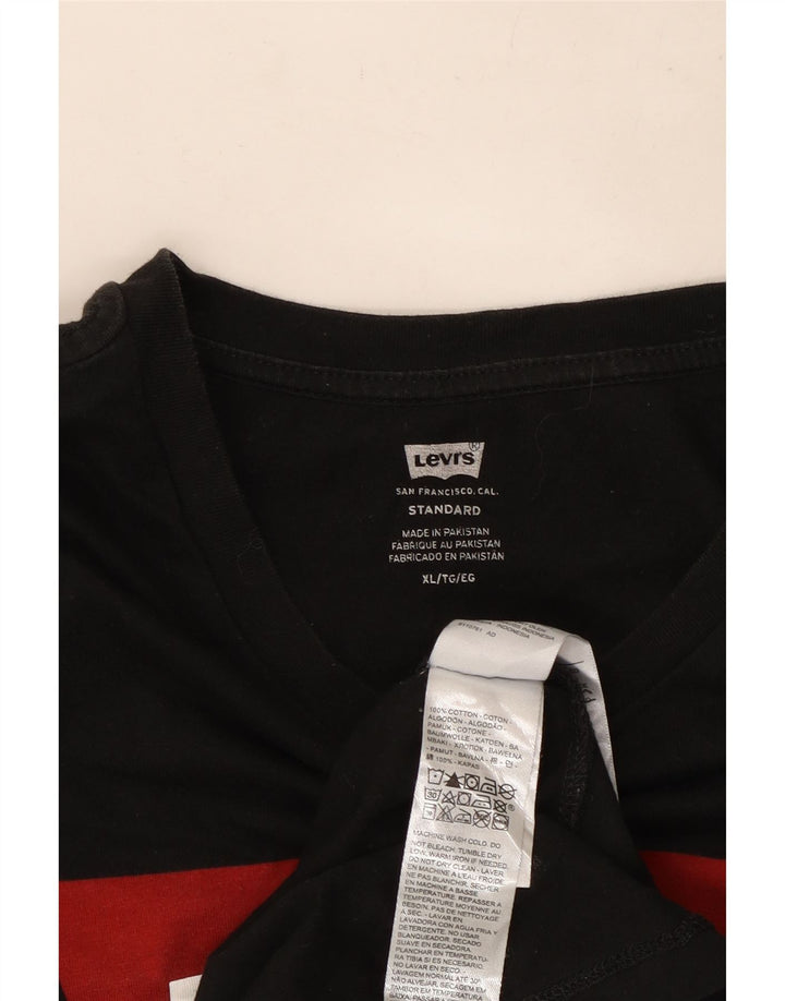Levi's Mens Standard Fit Graphic Top Long Sleeve XL Black Cotton
