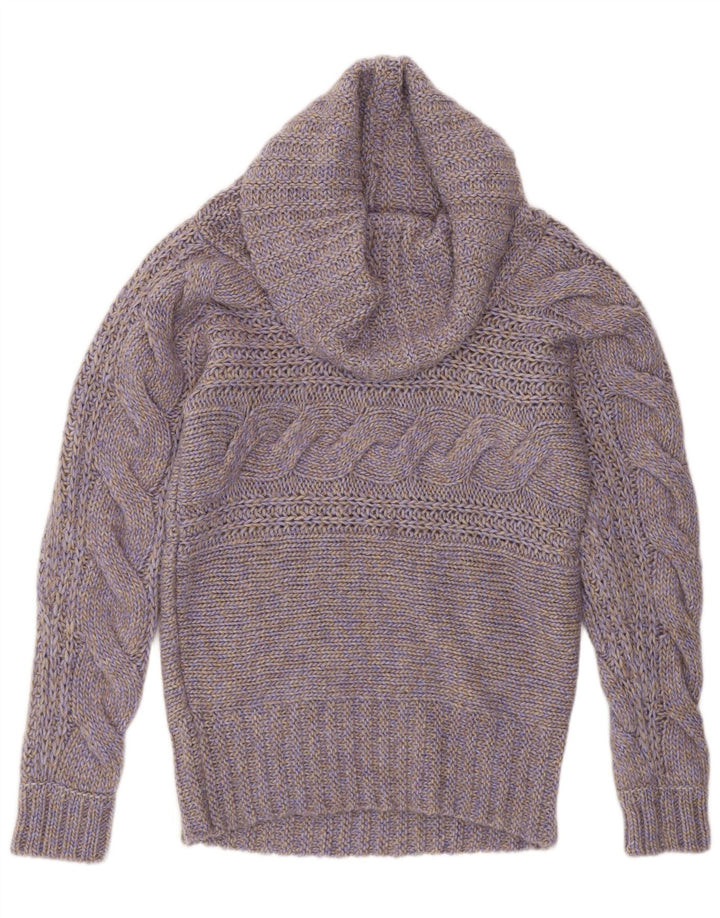 Maglione maglione a collo alto da donna Esprit UK 14 Lana viola medio