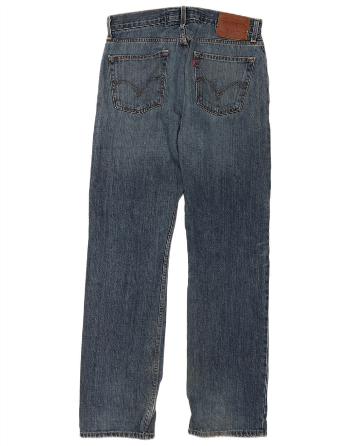 Levi's Mens 514 Distressed Slim Straight Jeans W32 L34 Blue Cotton