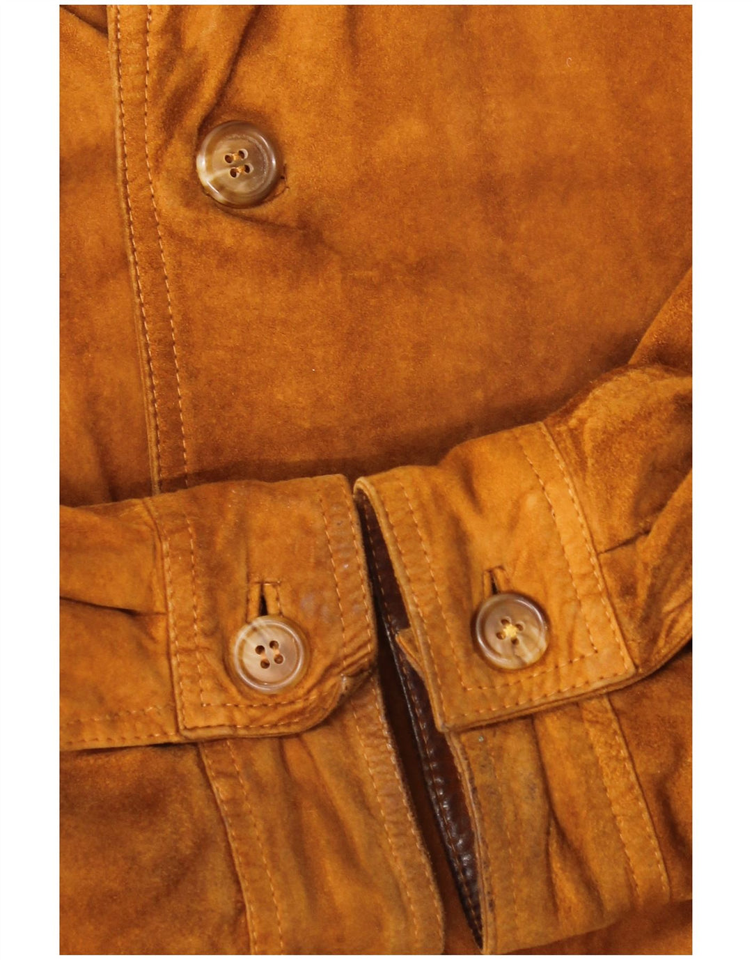 Kapraun Mens Suede Bomber Jacket UK 42 XL Brown