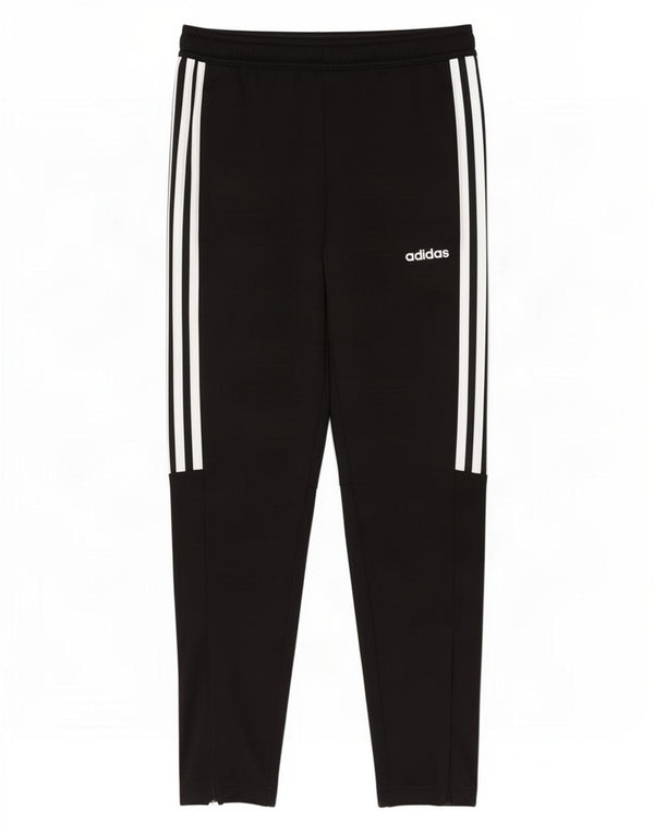 Adidas Boys Tracksuit Trousers 11-12 Years Black Polyester