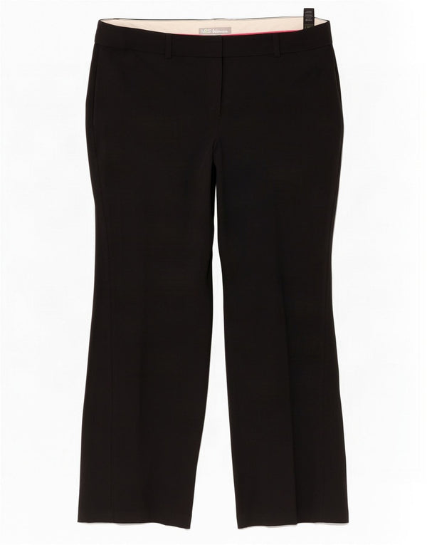 Marks & Spencer Pantalon chino bootcut pour femme UK 14 Large W36 L27 Noir