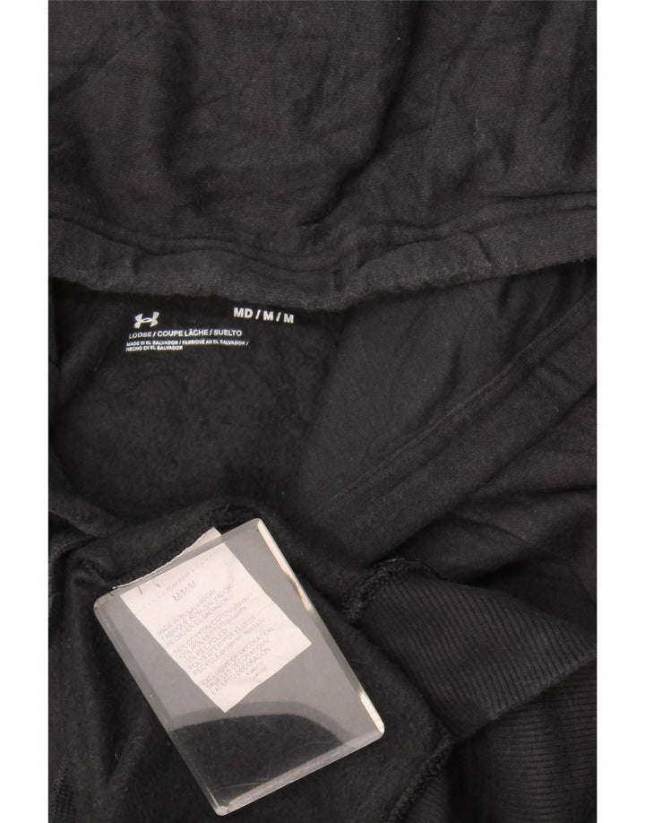 Under Armour Mens Hoodie Jumper Medium Black Cotton