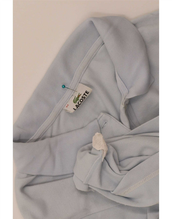 Lacoste Womens Crop Polo Shirt Size 44 Large Blue Cotton