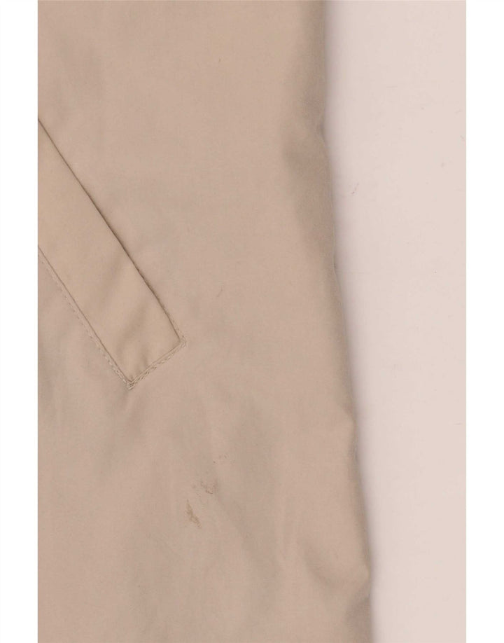 Armani Jeans Mens Hooded Raincoat IT 52 XL Beige Polyester