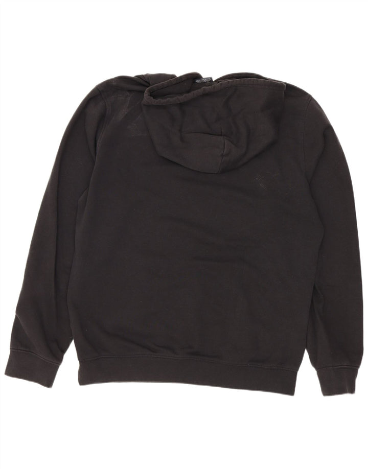 Champion Mens Graphic Hoodie Jumper Medium Black Cotton