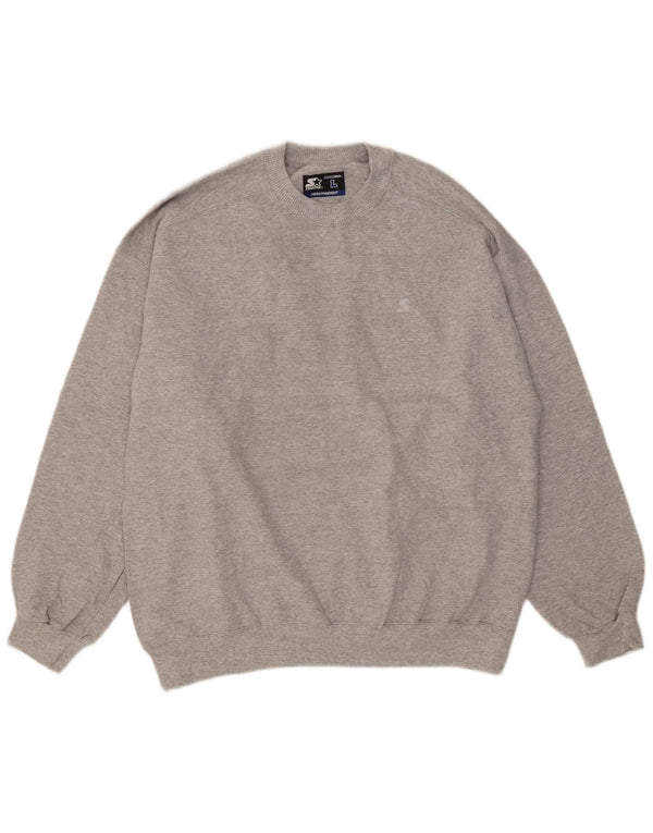Starter Herre Crew Neck Jumper Sweater Large Grå Flecked