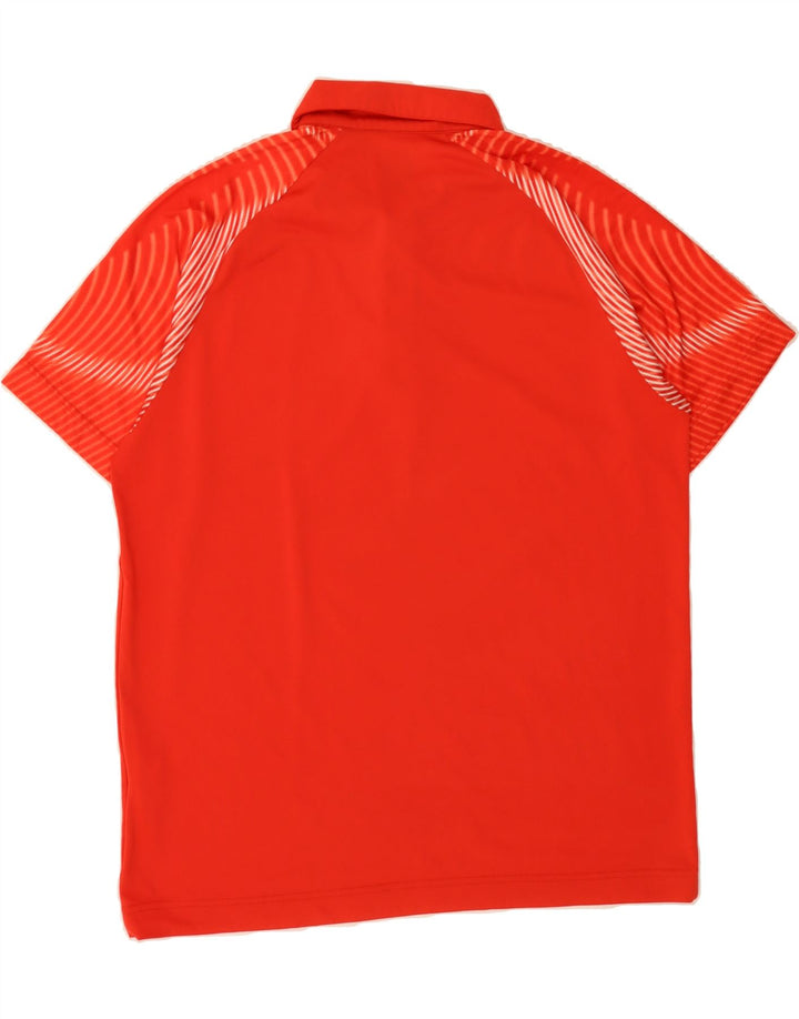 FILA Mens Polo Shirt Medium Orange Striped Polyester Vintage Fila and Second-Hand Fila from Messina Hembry 