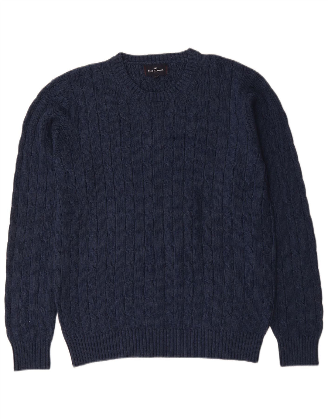 Maglione maglione girocollo da uomo Marks & Spencer blu Harbour grande blu navy