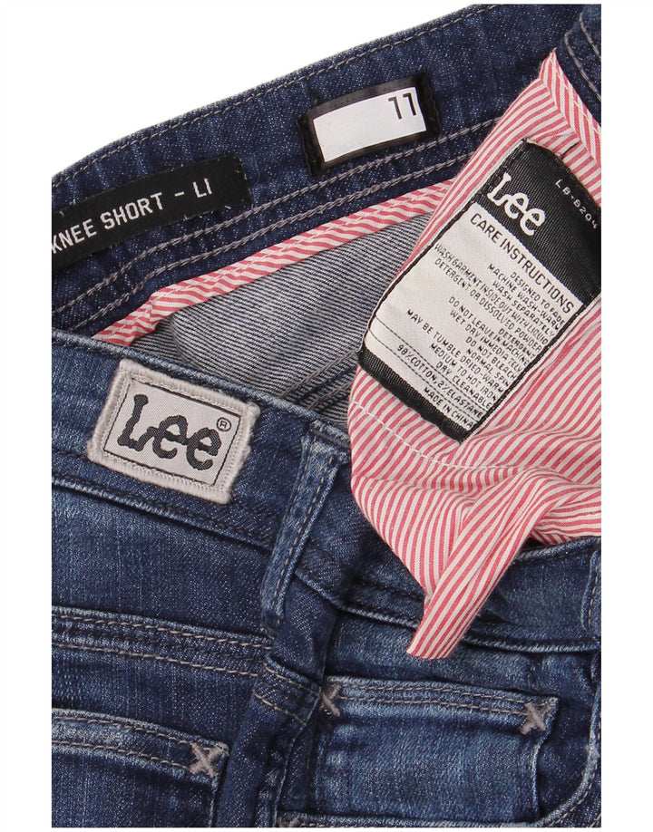LEE Womens Denim Shorts US 11 Large W30  Blue Cotton