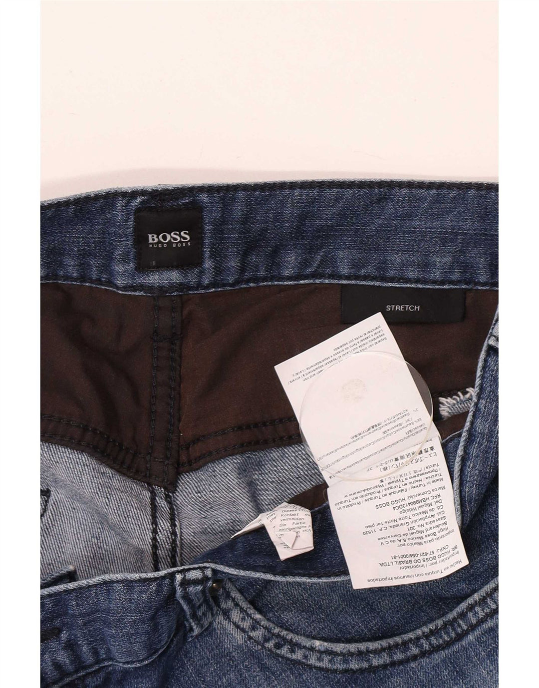 Hugo Boss Mens Stretch Slim Jeans W34 L32 Blue Cotton