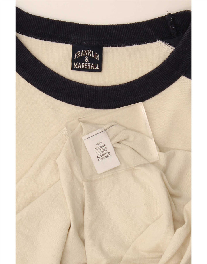 Franklin & Marshall Haut Graphique à Manches Longues Homme Blanc Cassé