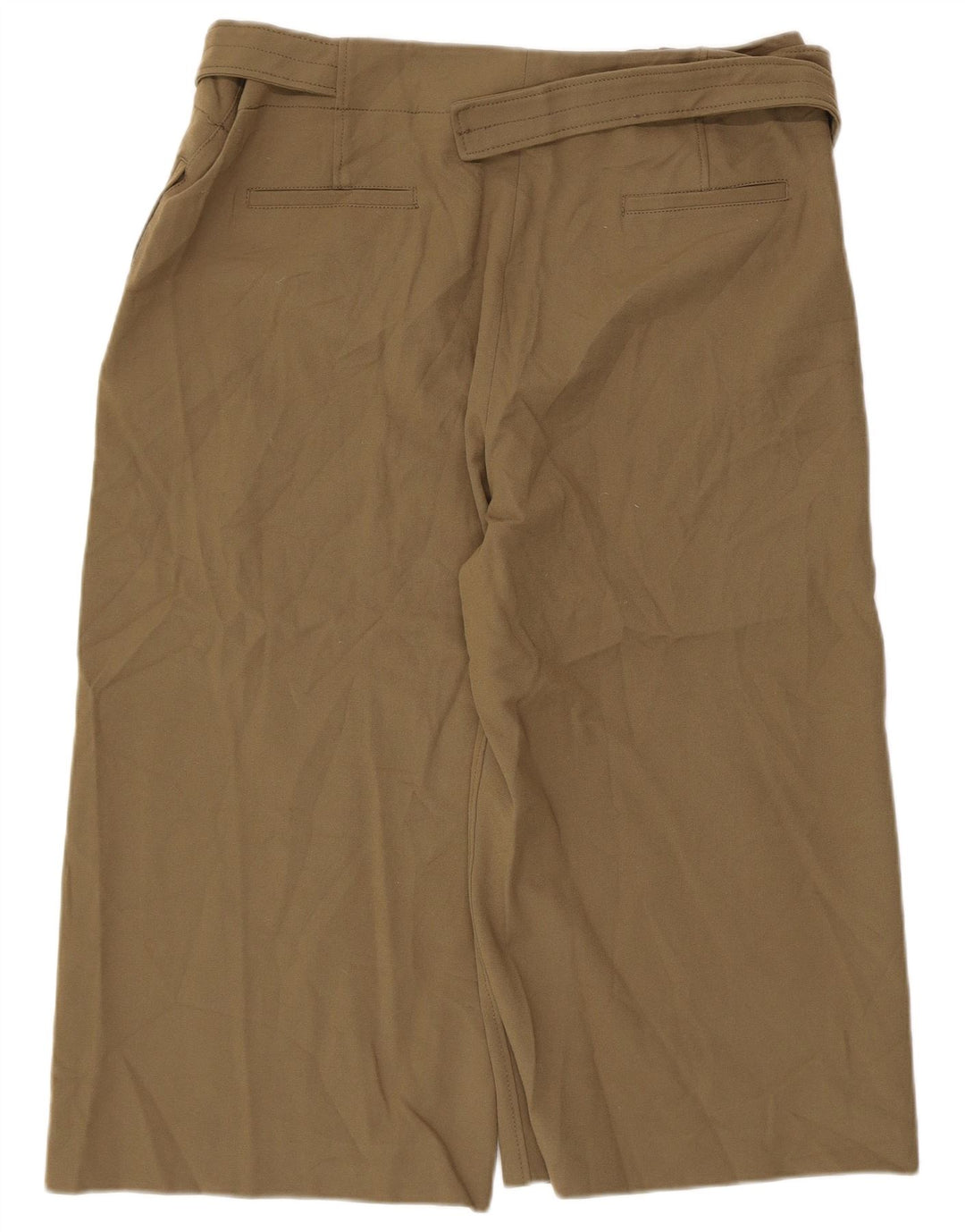 Pantalon Capri Femme Zara 2XL W36 L20 Kaki Polyester