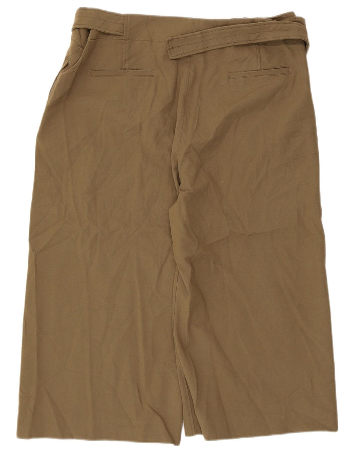 Pantalon Capri Femme Zara 2XL W36 L20 Kaki Polyester