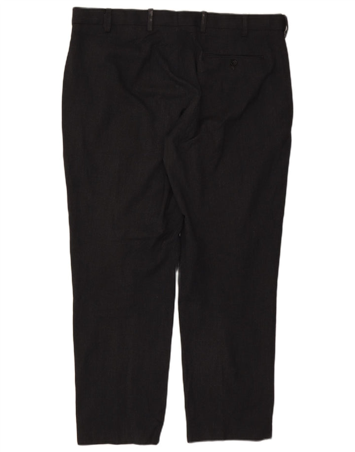 Pantaloni chino vestibilità regolare da uomo Marks & Spencer W38 L29 poliestere nero