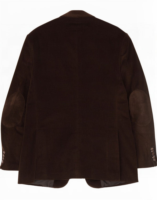 Vintage Mens 3 Button Corduroy Blazer Jacket IT 54 2XL Brown Cotton