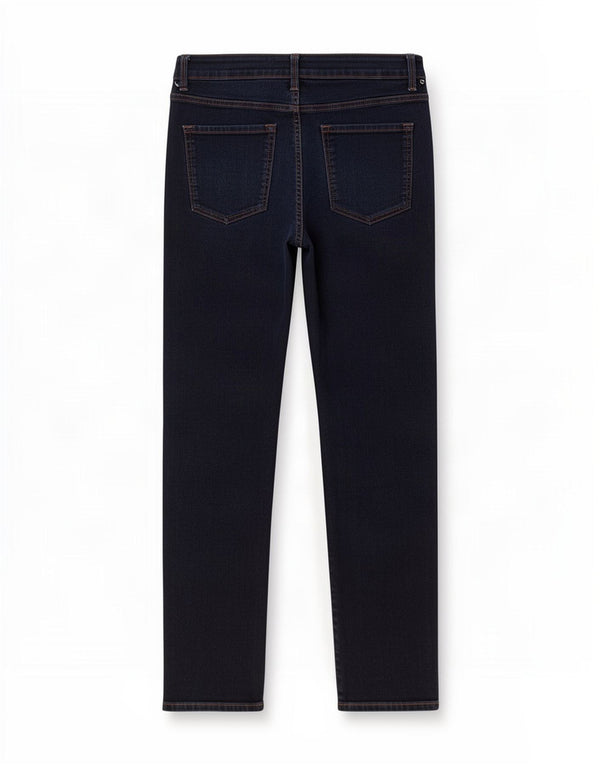 Marks & Spencer Vaqueros Rectos para Mujer UK 12 Medium W30 L29 Azul Marino