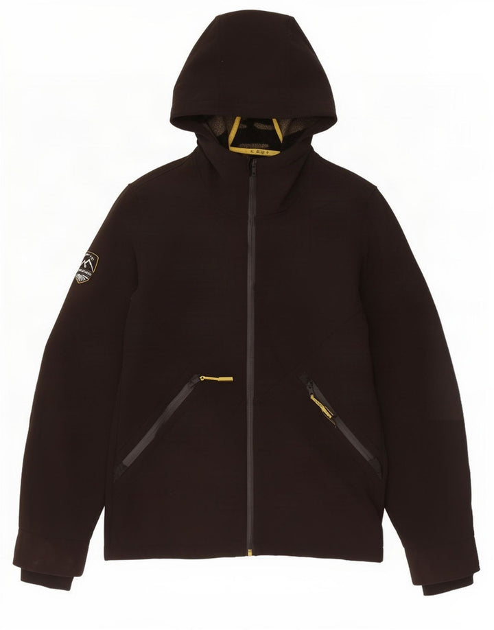 Superdry Veste coupe-vent à capuche pour hommes UK 36 Small Noir Polyester