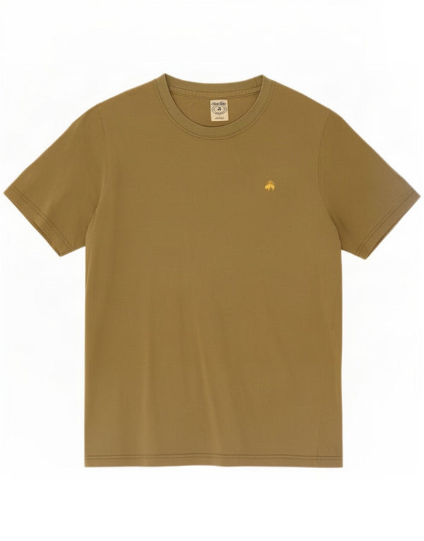 Camiseta masculina Brooks Brothers Top grande de algodão cáqui