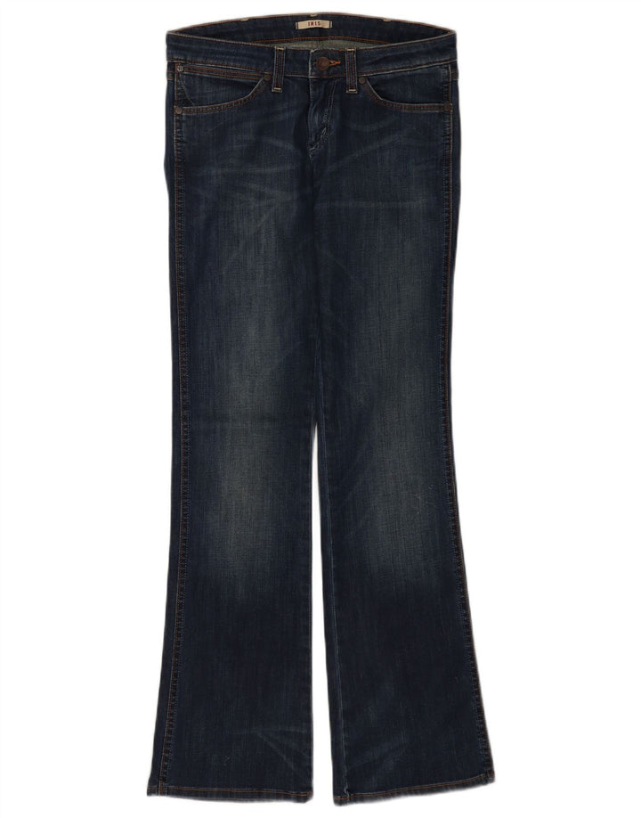 Wrangler Womens Iris Bootcut Jeans W27 L32 Navy Blue Cotton