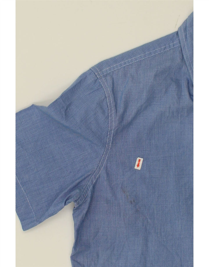 CHAPS Mens Easy Care Short Sleeve Shirt Medium Blue Cotton Vintage Chaps and Second-Hand Chaps from Messina Hembry 