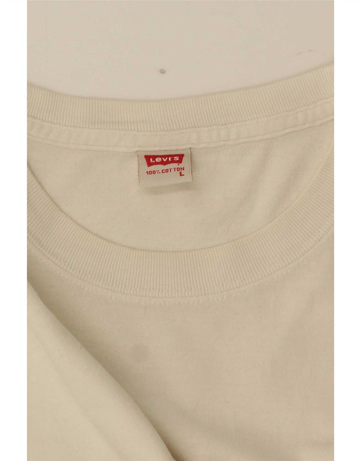 Levi's Mens Top Long Sleeve Large White Cotton