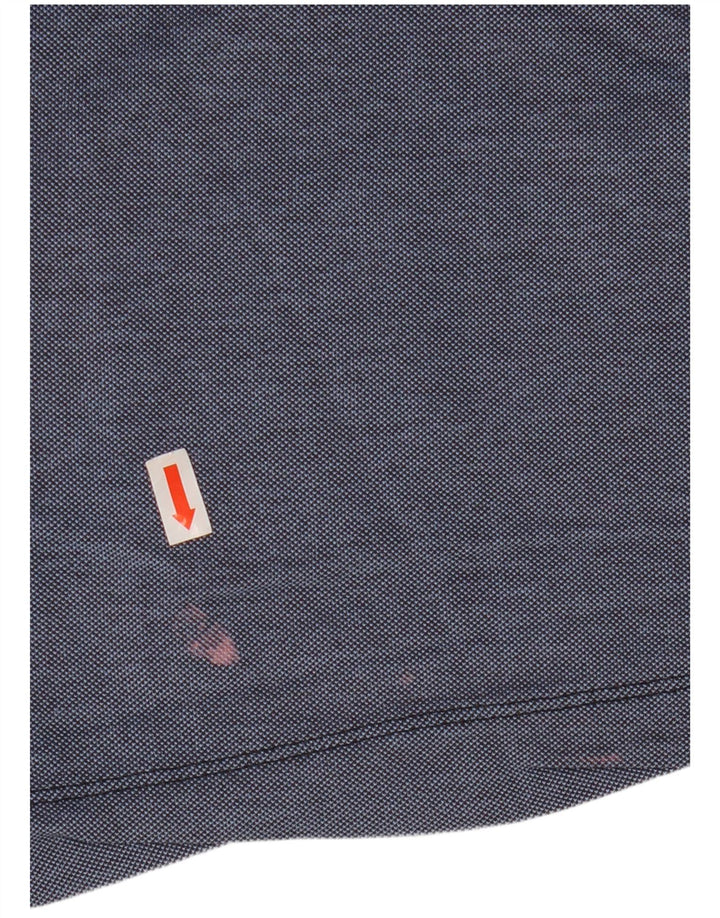 MICHAEL KORS Mens Polo Shirt Large Navy Blue Cotton