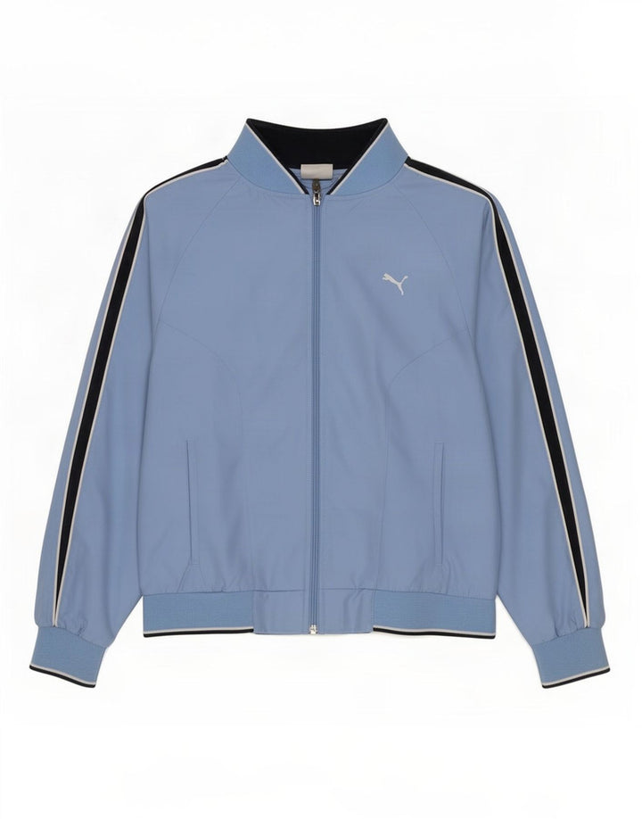 Puma Veste de survêtement pour femme UK 16 Large Bleu Polyester