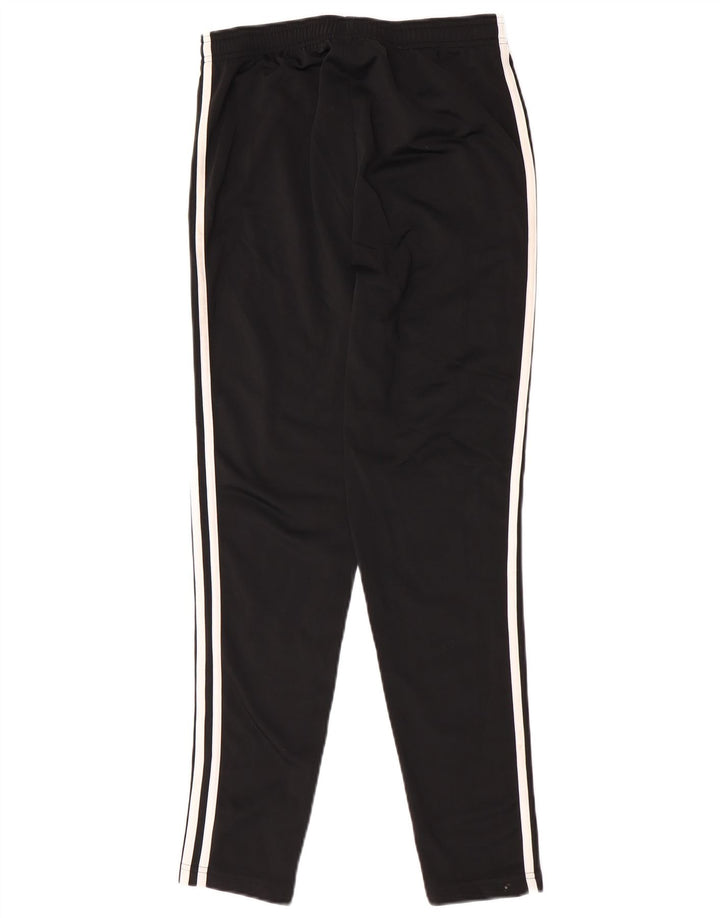 Adidas Boys Slim Fit Tracksuit Trousers 13-14 Years Black Polyester