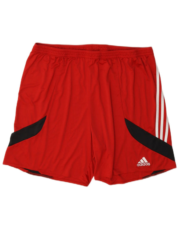 Pantaloncini sportivi Adidas Climalite da uomo 2XL Poliestere color block rosso