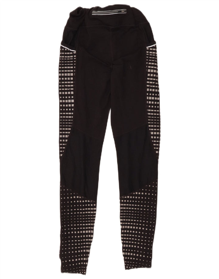 ATHLETA Womens Leggings UK 10 Lille sort geometrisk polyester
