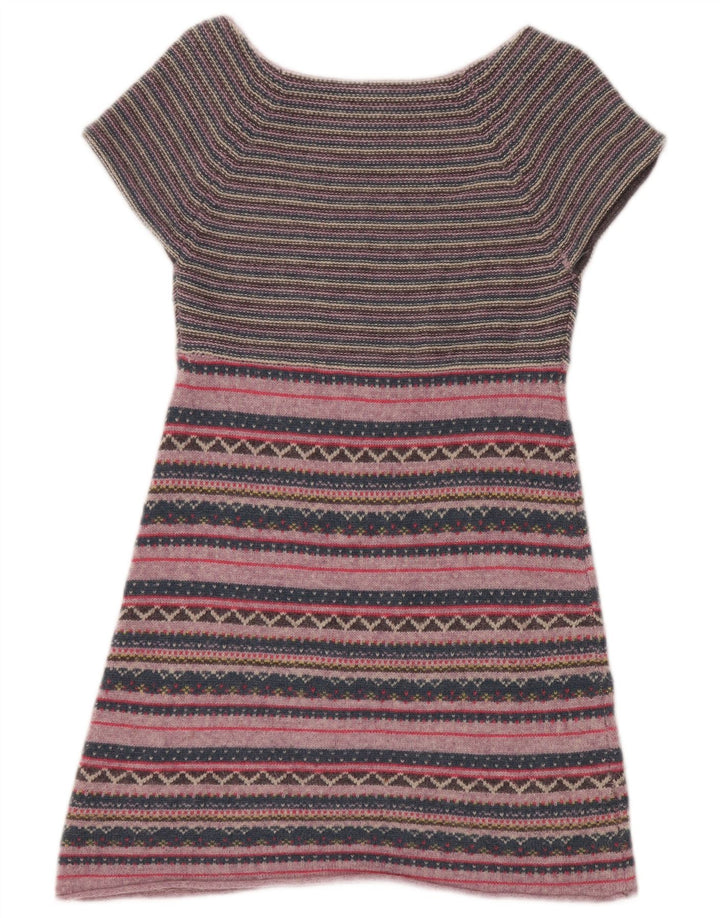 Vestido jumper feminino White Stuff UK 8 pequeno listrado multicolorido