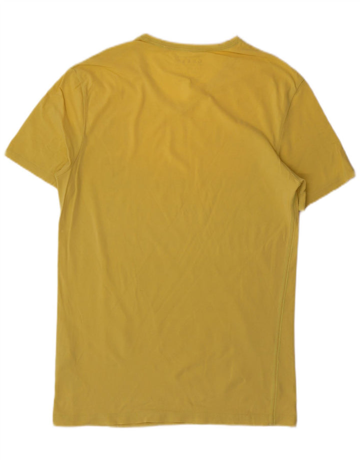 Guess Herren Grafik-T-Shirt-Oberteil Mittelgelb