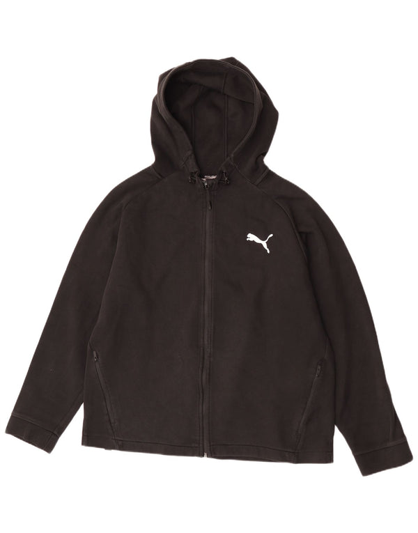 Puma Womens Zip Hoodie Sweater UK 18 XL Black Cotton