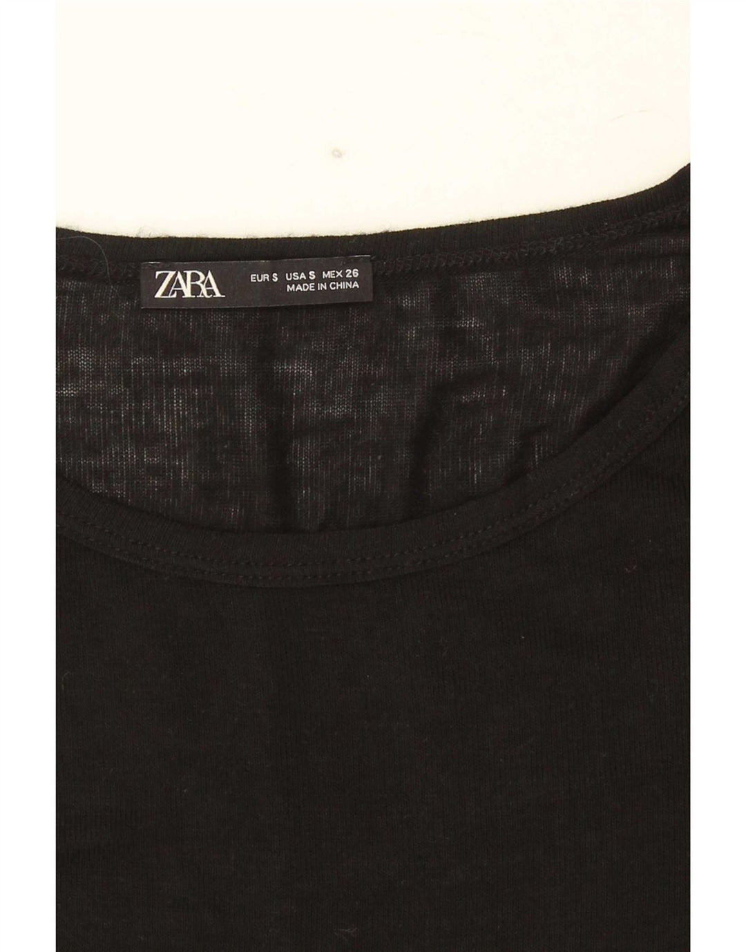 Zara Womens Top Long Sleeve UK 10 Small Black