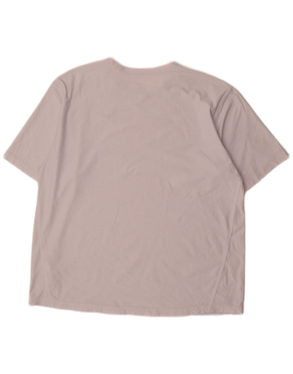Nike Mens Dri Fit T-Shirt Top UK 42/44 Large White Polyester
