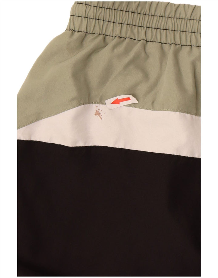 Kappa Mens Tracksuit Trousers Joggers Large Black Colourblock Polyester