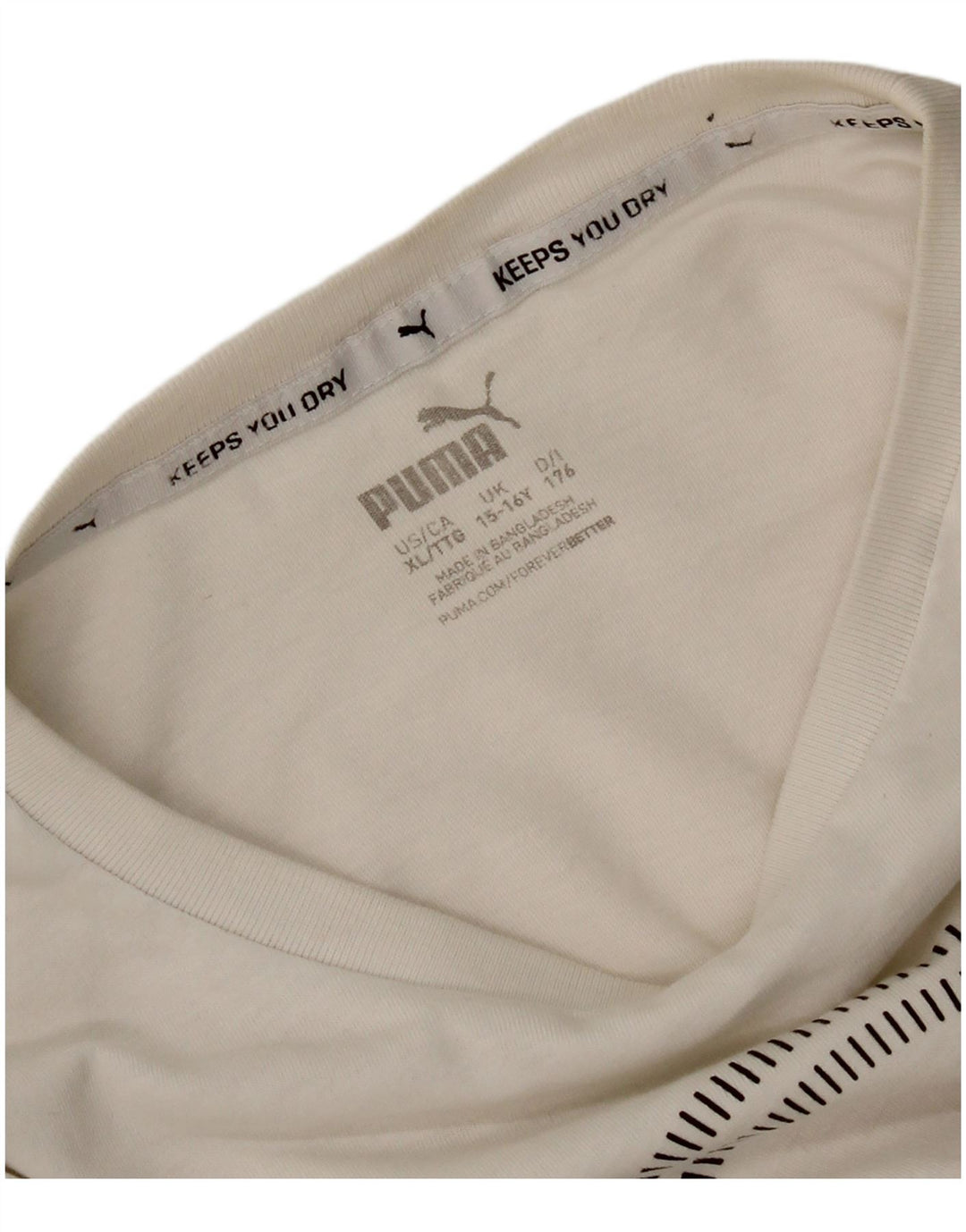 Puma Boys Graphic T-Shirt Top 15-16 Years White