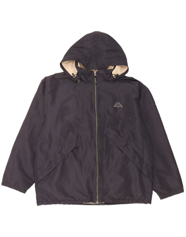 Kappa Chaqueta reversible con capucha para hombre UK 40 Large Poliéster azul marino