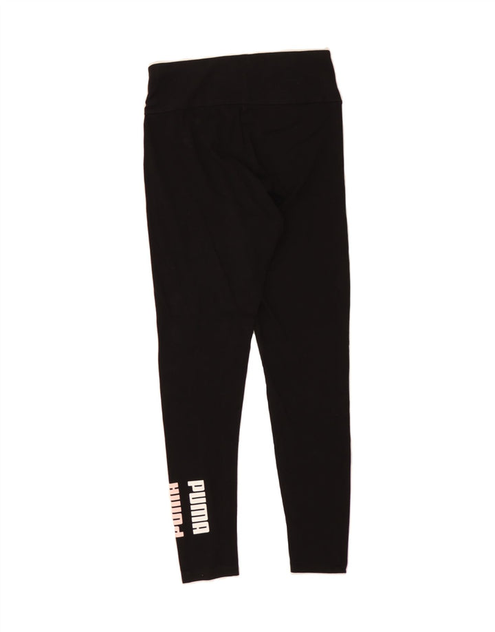PUMA Womens Graphic Leggings UK 12 Medium  Black Vintage Puma and Second-Hand Puma from Messina Hembry 