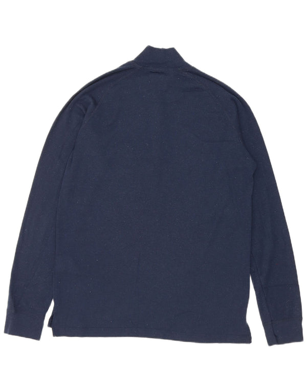 Mountain Warehouse Mens Zip Neck Jumper Sweater Large Navy Blue Sports